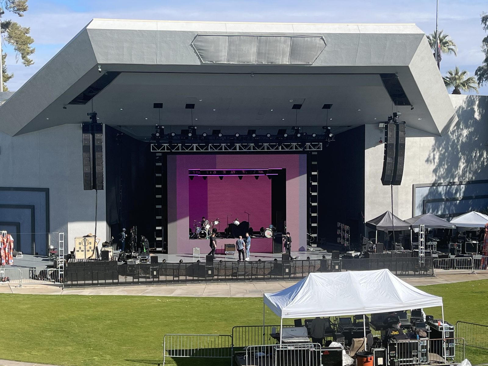 Main-stage LED wall at an outdoor venue