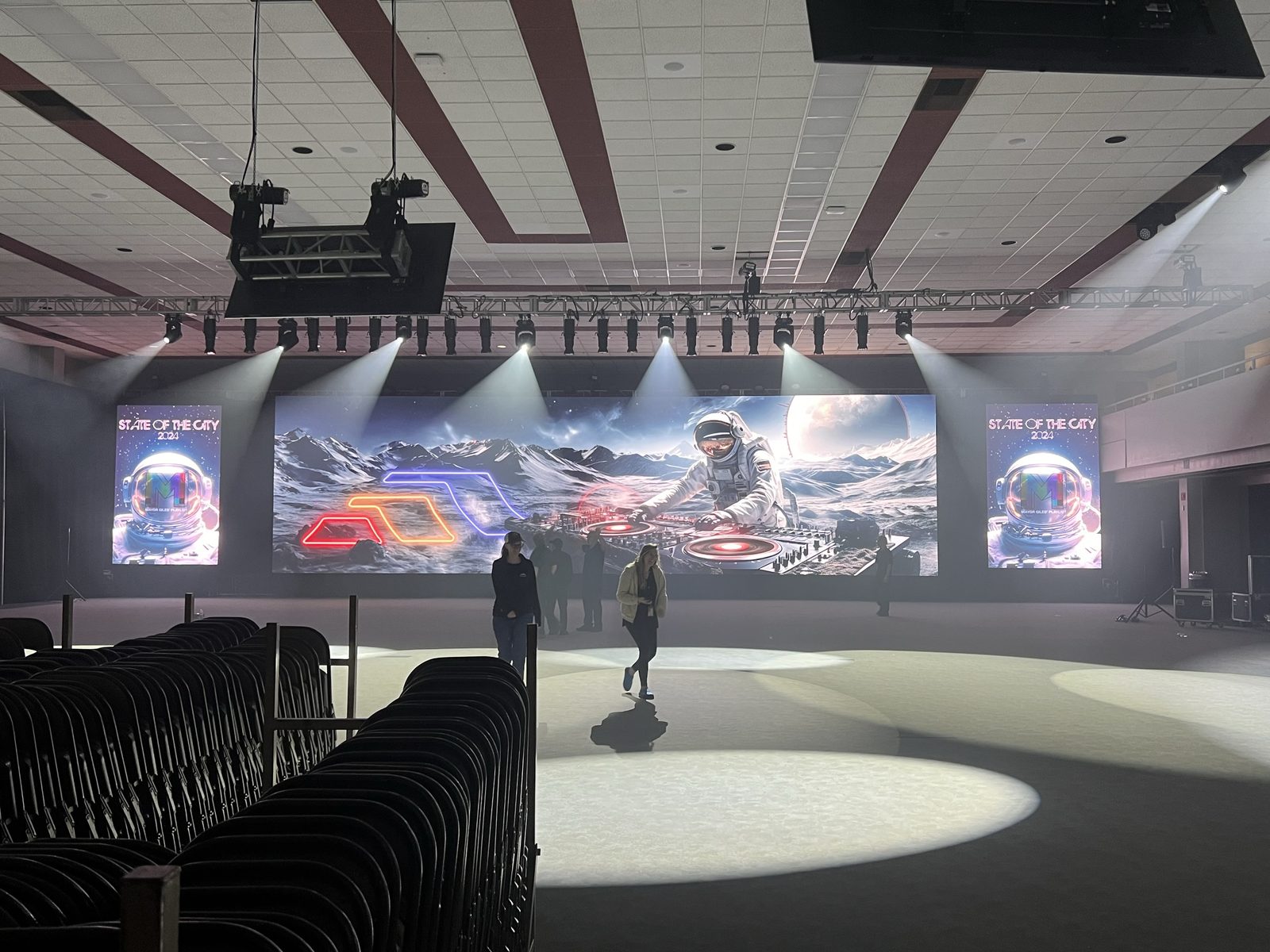 Full-stage LED video wall backdrop
